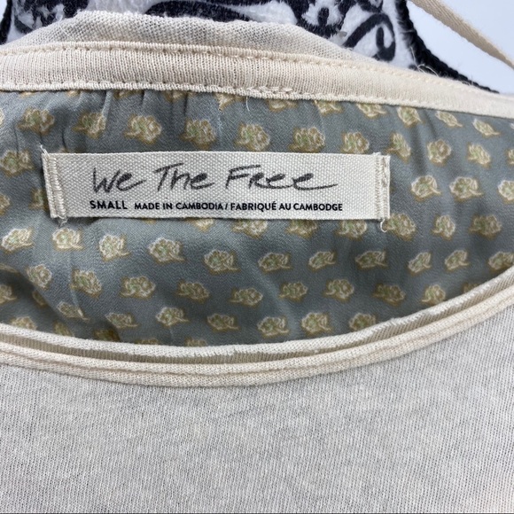 Free People Jade Long Sleeve Women's Contrast Top boho fall spring - Picture 9 of 9